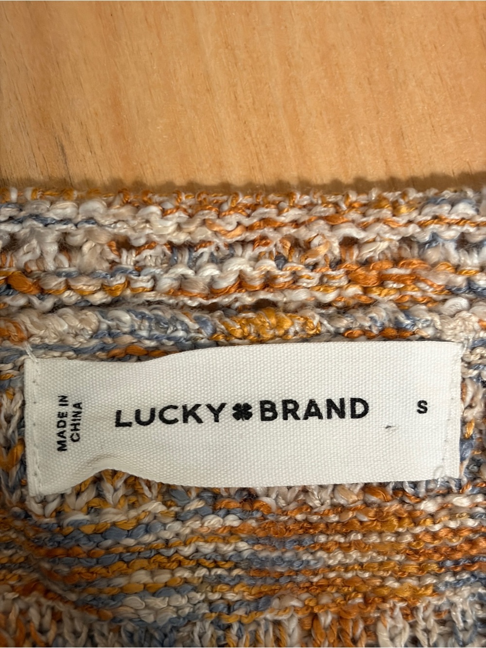 Lucky Brand Sleeveless Knit Midi Dress in Beige and Mustard - Picture 2 of 5